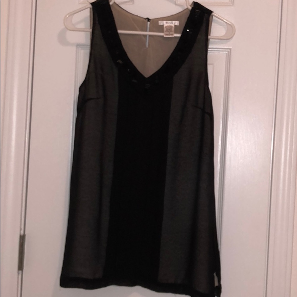 Black lined sheer top